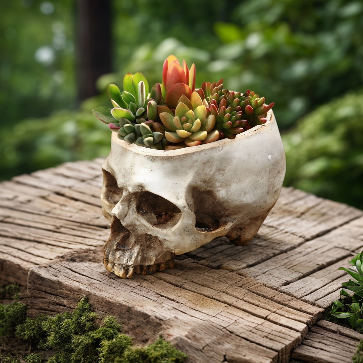 1PC, Creative Skull Flowerpot, - Snake Plant Ceramic ulasan dan harga