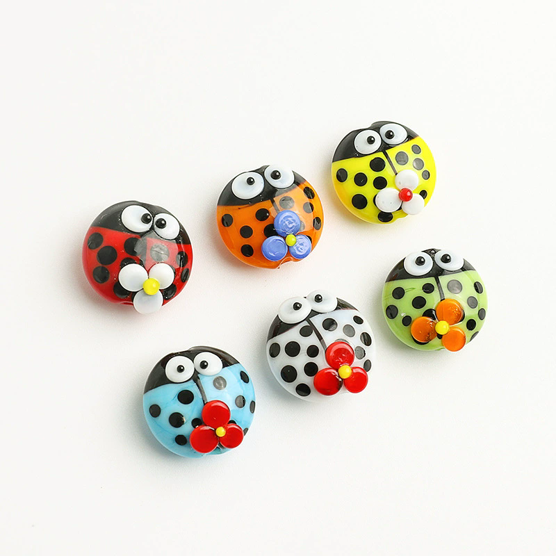 5pcs 13x13mm Cute Ladybug Glas - Snake Plant Ceramic ulasan dan harga