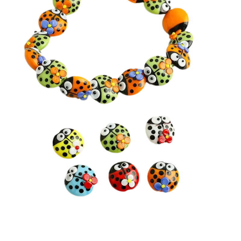 5pcs 13x13mm Cute Ladybug Glas - Snake Plant Ceramic ulasan dan harga
