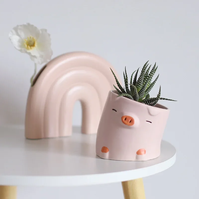 Cartoon Animals Succulent Plan - Snake Plant Ceramic ulasan dan harga