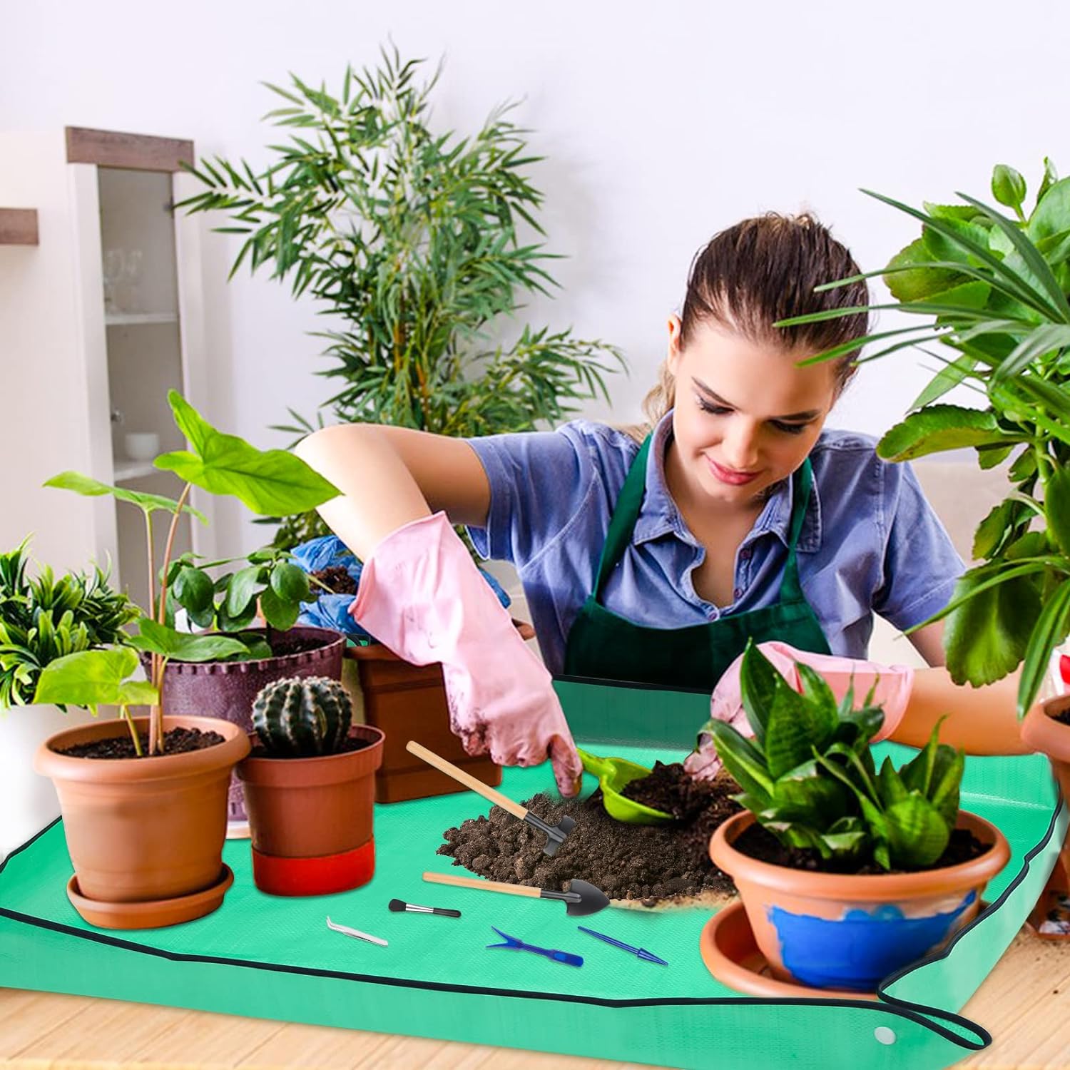 Thickened Waterproof Mats Gard - Snake Plant Ceramic ulasan dan harga