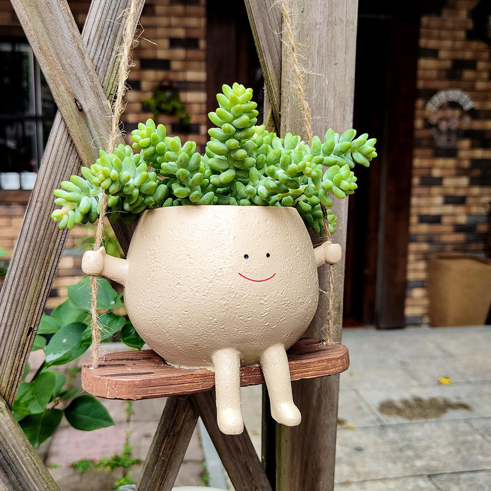 Swing Flower Container Resin C - Snake Plant Ceramic ulasan dan harga