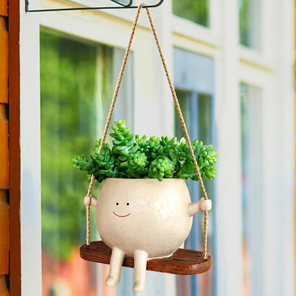 Swing Flower Container Resin C - Snake Plant Ceramic ulasan dan harga