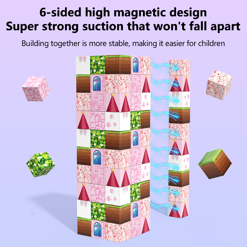 Magnetic Building Blocks Pink  - Philodendron Pink Princess ulasan dan harga