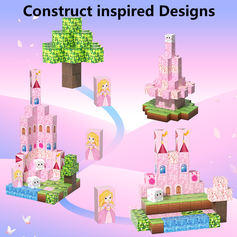 Magnetic Building Blocks Pink  - Philodendron Pink Princess ulasan dan harga