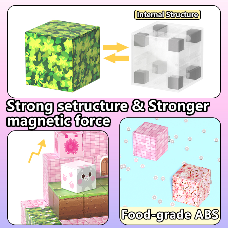 Magnetic Building Blocks Pink  - Philodendron Pink Princess ulasan dan harga