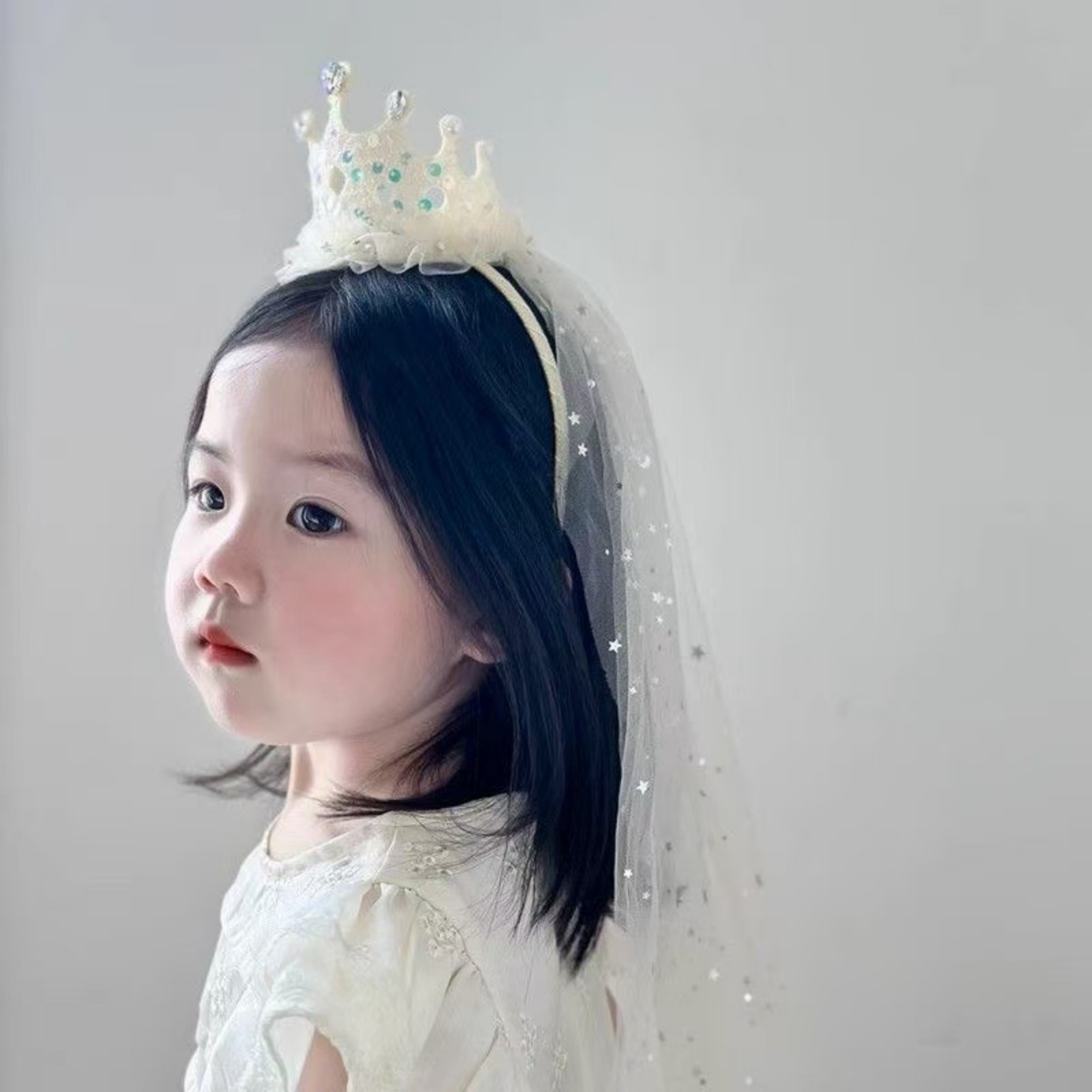 1PC Princess Crown Veil Headba - Philodendron Pink Princess ulasan dan harga